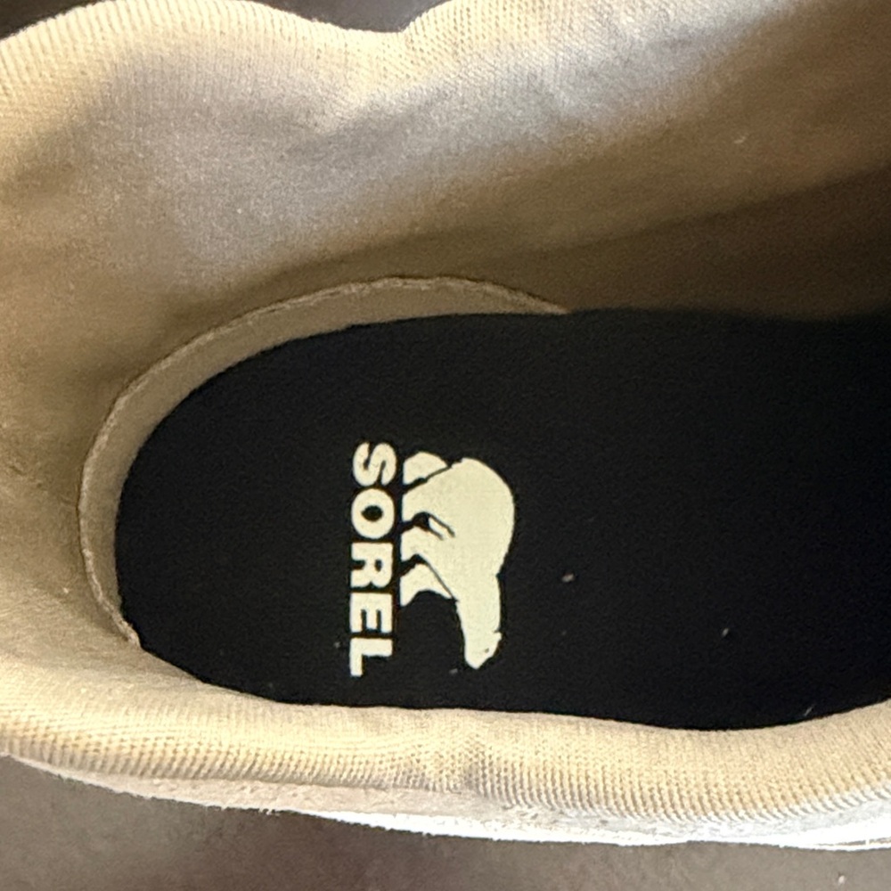 NWOT Sorel Taupe Suede Wedge Lace-Up Ankle Booties. - Picture 3 of 14